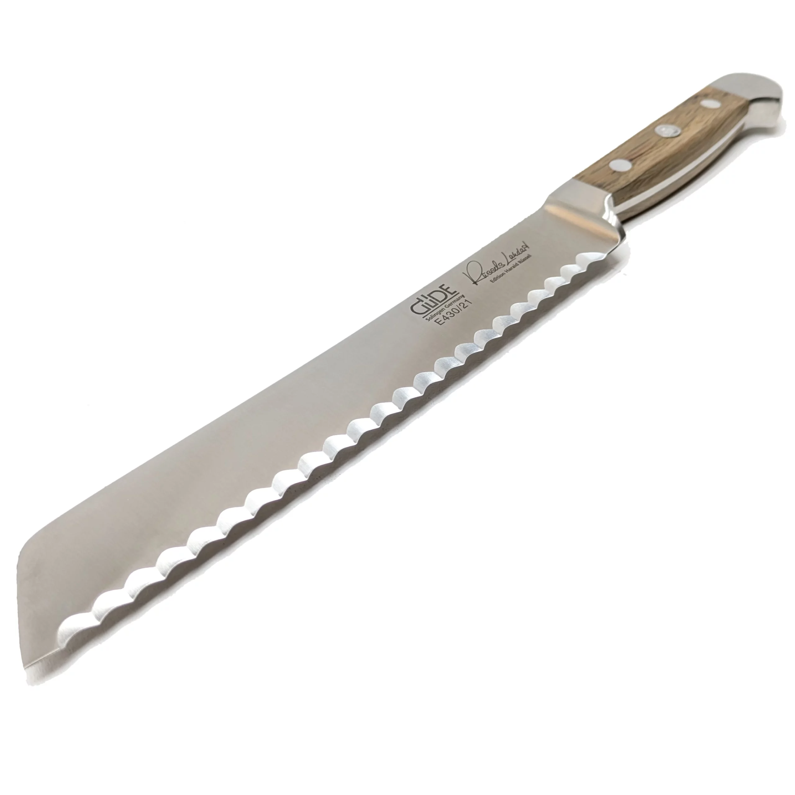 E430/21RL – Brotmesser für Rechts- und Linkshänder – Serie Alpha Fasseiche – Bild 2